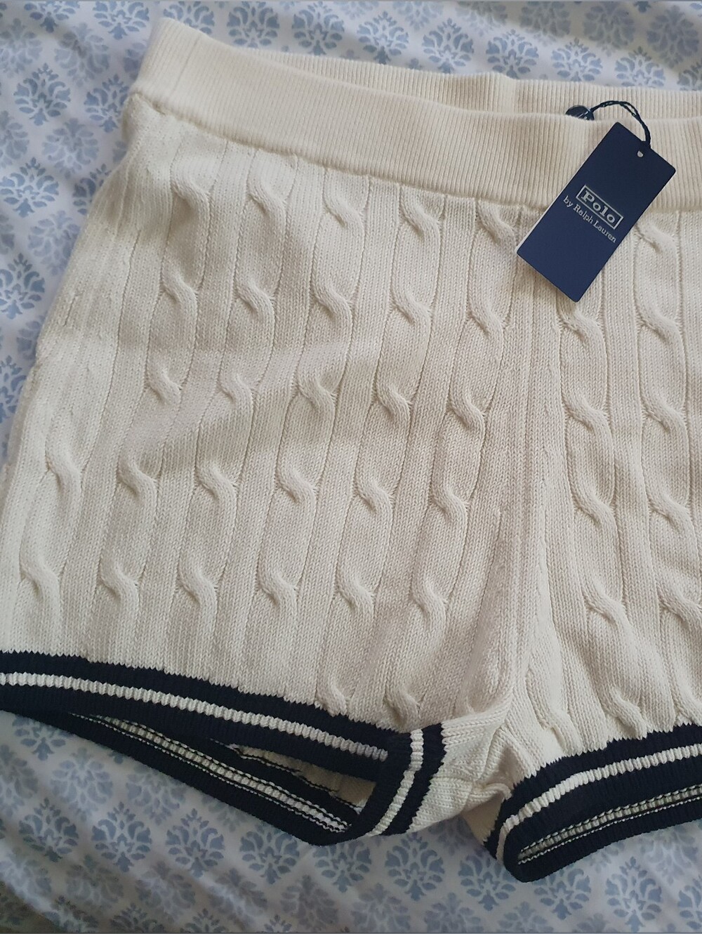 Polo by Ralph Lauren Cream Cable-Knit Women’s Shorts